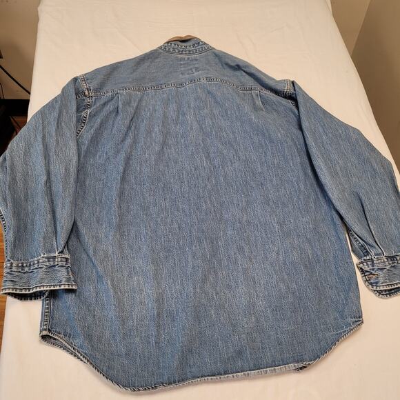 Vintage Banana Republic Denim Shirt Mens XL 90s Adventure Outfitter Y2K Dadcore - Picture 11 of 12